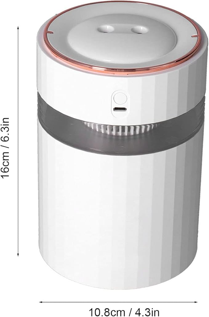 Humidifier Large Capacity Portable 900ml Mute Double Spray Design Desktop Humidifier for Car Office Desktop Pink (White)