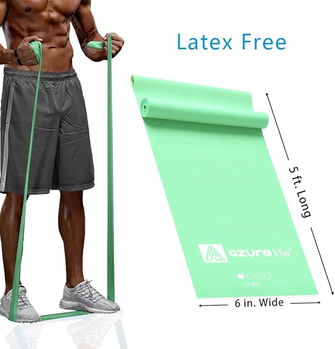 Professional 8 Yards Bulk Resistance Bands Rolls or 5,6,7 ft. Long Non-Latex Elastic Exercise Bands, Stretch Bands for PT, Yoga, Pilates, Rehab, at-Home or The Gym Workouts-FlexoryFit
