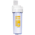 Max Water Whole House Water Filter 10 inch Housing for Under Sink RO Water Filtration System w/PP Sediment Water Filter 5 Micron, 3/4 NPT, Wrench + Bracket