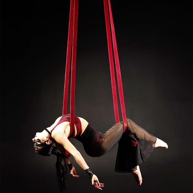 6.6ft 2m Aerial Loops Aerial Straps Ropes Aerial Acrobatics Body Loop Trapeze Circus Apparatuses Equipment Yoga Straps 1 pairs-FlexoryFit