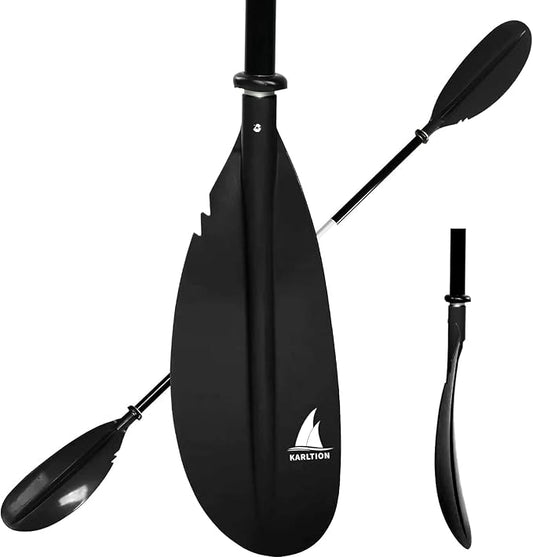Kayak Paddle - Adjustable 2 Pieces Aluminum Alloy Shaft with Glass Fiber Blade for Surfing,Oar Fishing Easy Packable Travel