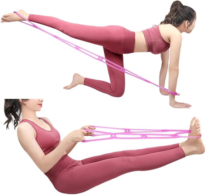 7 Ring Stretch Resistance Exercise Band, BetterJonny Workout Bands Yoga Stretching，Foot, Leg and Arm Exerciser for Home or Fitness Center Workout Walking Exercise-FlexoryFit