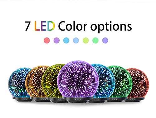 Essential Oil Diffuser Arise 200ml Colorful LED 3d light effect Glass Diffuser – Cool Mist
