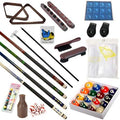 Pool Table - Premium Billiard 32 Pieces Accessory Kit - Pool Cue Sticks Bridge Ball Sets