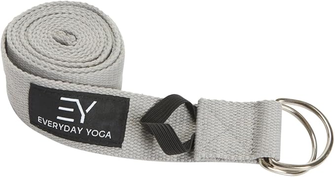 Everyday Yoga Super Strong Strap with Metal D-ring Buckle - Improve Flexibility, Stretching, and Physical Therapy Fitness.-FlexoryFit