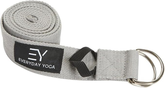 Everyday Yoga Super Strong Strap with Metal D-ring Buckle - Improve Flexibility, Stretching, and Physical Therapy Fitness.-FlexoryFit