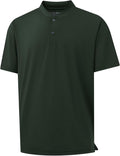 M MAELREG Collarless Golf Shirts for Men Dry Fit Moisture Wicking Performance Solid Casual Mens Henley Shirts Short Sleeve
