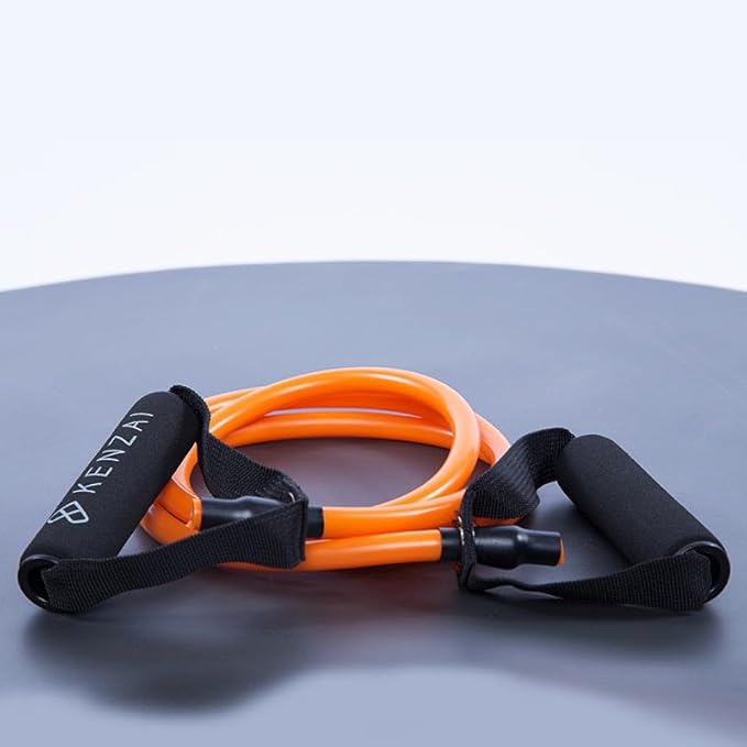 Kenzai Resistance Bands Exercise Set with Handles, Multi-Color Fitness Tubes, Strength Training Equipment for Home Workouts-FlexoryFit