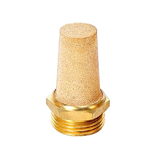 Beduan 3 Pcs Pneumatic Brass Exhaust Muffler Filter, 1/4" Male Thread Hex - Image 5