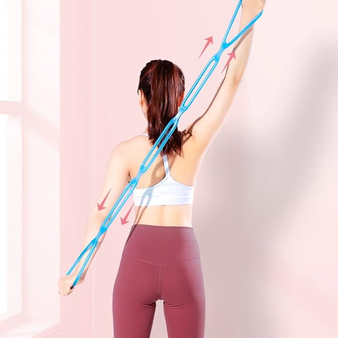 7 Ring Stretch Resistance Exercise Band, BetterJonny Workout Bands Yoga Stretching，Foot, Leg and Arm Exerciser for Home or Fitness Center Workout Walking Exercise-FlexoryFit