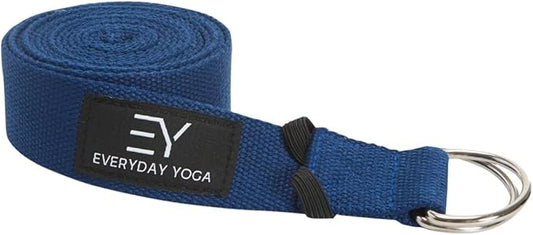 Everyday Yoga Super Strong Strap with Metal D-ring Buckle - Improve Flexibility, Stretching, and Physical Therapy Fitness.-FlexoryFit