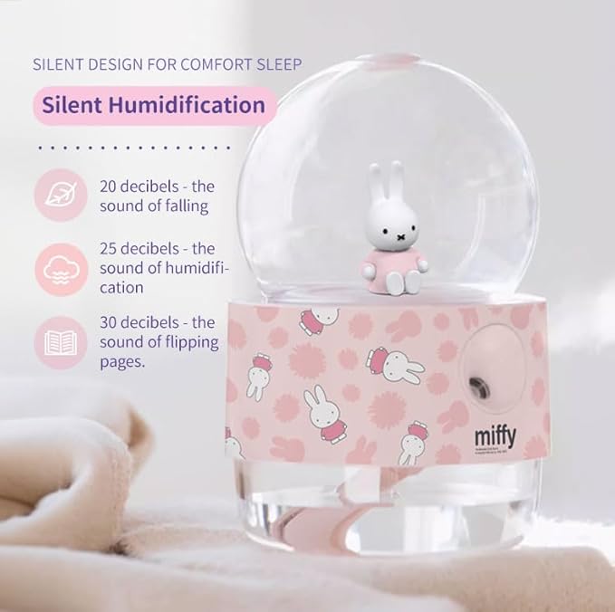 Miffy Crystal Ball Mist Humidifier - Romantic Gift Choice-(White Blue)