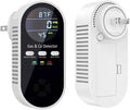 5 in 1 Carbon Monoxide Detector & Natural Gas Detector with Temperature Humidity Display，Battery Backup for Plug-in Co Detector and Combination Gas Suitable for Home/Hotel/Travel - 1Pcs