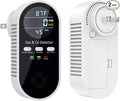 5 in 1 Carbon Monoxide Detector & Natural Gas Detector with Temperature Humidity Display，Battery Backup for Plug-in Co Detector and Combination Gas Suitable for Home/Hotel/Travel - 2Pcs