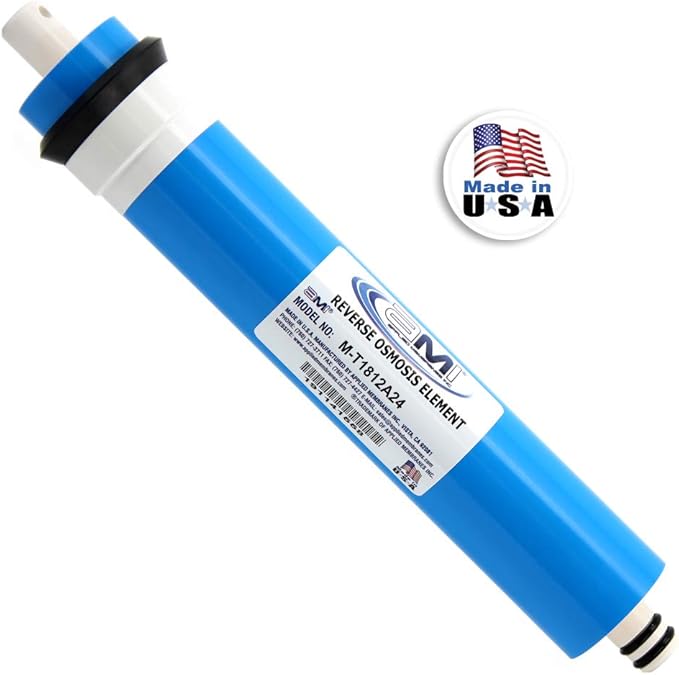 APPLIED MEMBRANES INC. 24 GPD Reverse Osmosis Membrane | RO Membrane Water Filter Replacement for Reverse Osmosis Water Filtration System | 1.8” x 12” Universal Compatibility | Made in USA