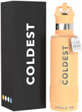 Coldest Insulated Water Bottle with Straw Lid - Stainless Steel Metal Insulated Bottle for Men & Women (Sahara Peach, 21 oz)