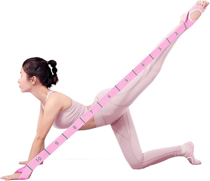 11 Loops Stretch band - Yoga, Pilates, Ballet, and Physical Therapy Stretching strap for Flexibility, Leg Stretching, and Exercise - Durable Stretching equipment for Dance and Fitness-FlexoryFit