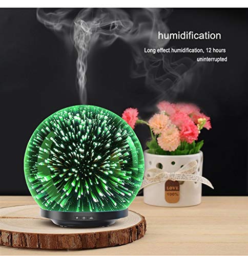 Essential Oil Diffuser Arise 200ml Colorful LED 3d light effect Glass Diffuser – Cool Mist