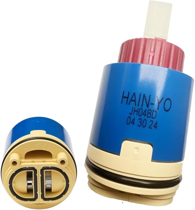 JH04BD Ceramic Plastic Faucet Cartridge 40mm Replacement Cartridge With Single Lever Cartridge Pressure Balance Cartridge Replacement, Compatible with FC9AC010 Hain-Yo