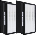 A2 Size H13 True HEPA Replacement Filter, Compatible with Filtrete Room Air Purifier Devices FAP-C02-A2, FAP-C03-A2, FAP-T03-A2, Part # 1150101, 2 HEPA + 2 Carbon pre-filters, 2 Pack