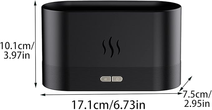 ZWMBYN Flame Air Diffuser Aromatherapy Air Humidifier, 180ml Cool Mist Mini Humidifier Desktop Air Aroma Diffuser, Auto-Off Safety Switch Noiseless Aroma Diffuser for Home Office