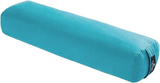 Hugger Mugger Junior Yoga Bolster - Narrower Profile, Very Firm, Great for Smaller Yogis, Heart-Opening poses or Under the Knees, Handmade in USA-FlexoryFit