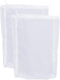 75 Micron Nylon Straining Bag Fine Mesh Food Strainer Bag, Multi Purpose Food Grade Filter Bag for Nut Milk, Juice, Cold Brew, Home Brewing (2 Packs, 12.6" x 8.66")