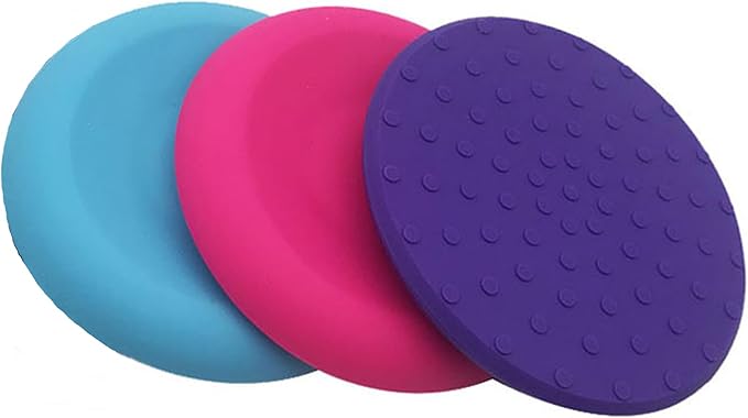 Silicone disc yoga anti-slip mat, fitness sports knee and elbow pads disc mat(Light Blue)-FlexoryFit