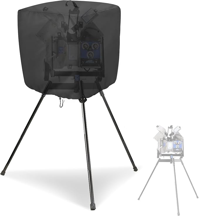 Pitching Machines Cover for Sports Attack Junior Hack Attack Softball Pitching Machine, 600D Waterproof Baseball Pitching Machines Cover, Black