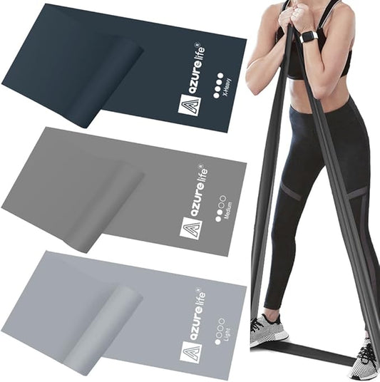 Resistance Bands,Professional Long Non-Latex Elastic Stretch Bands,Exercise Bands for Physical Therapy, Yoga, Pilates, Rehab, at-Home or The Gym Workouts, Strength Training-FlexoryFit