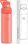750ml Leak Proof Water Bottle with Flip Top Lid, BPA-Free USA Tritan Drink Bottle, Dishwasher Safe for Office, Outdoor & Daily Use (Vermilion, 1 Pack)