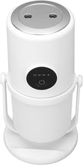Fockety Cool Mist Humidifier, Quiet Two Mist Mode 300ML Bedroom Desk Humidifier Rechargeable USB Desktop Humidifier with Stand for Bedroom Travel Office Home (White)