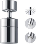 360 Degree Swivel Sink Faucet Aerator,2-FlowBig Angle Water Saving Dual Function,with Gasket Faucet Replacement Part - 55/64 Inch-27UNS Female Thread, 15/16 Inch-27UNS Male Thread Adapters (1)