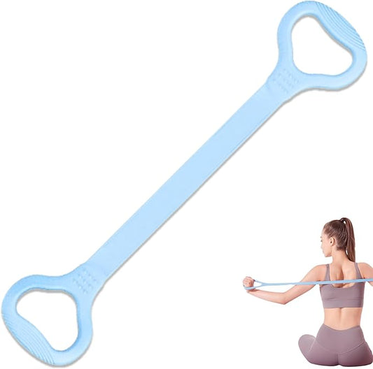 LEZER Figure 8 Resistance Band, Fitness Elastic Rope, Execrise Workout for Arm, Back, Chest and Shoulder, Yoga, Pilates, Stretching, Physical Therapy Equipment-FlexoryFit