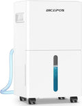 Bicepos 1500 sq.ft Dehumidifier for Basement, 21 Pints Dehumidifiers for Home with Drain Hose, Continuous Drainage, Auto Defrost, Intelligent Humidistat for Bedroom, Large Room, White