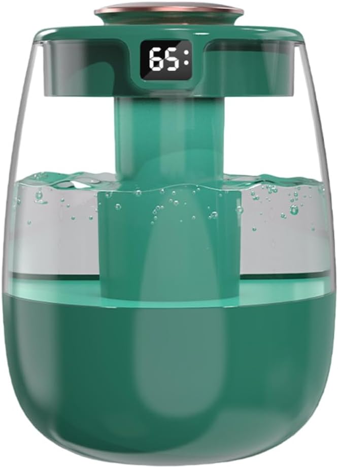 DONGKER Double Spray Humidifier,1L Silent USB Digital Display Humidifier with 2 Mist Modes & Night Light for Car Office Home Room