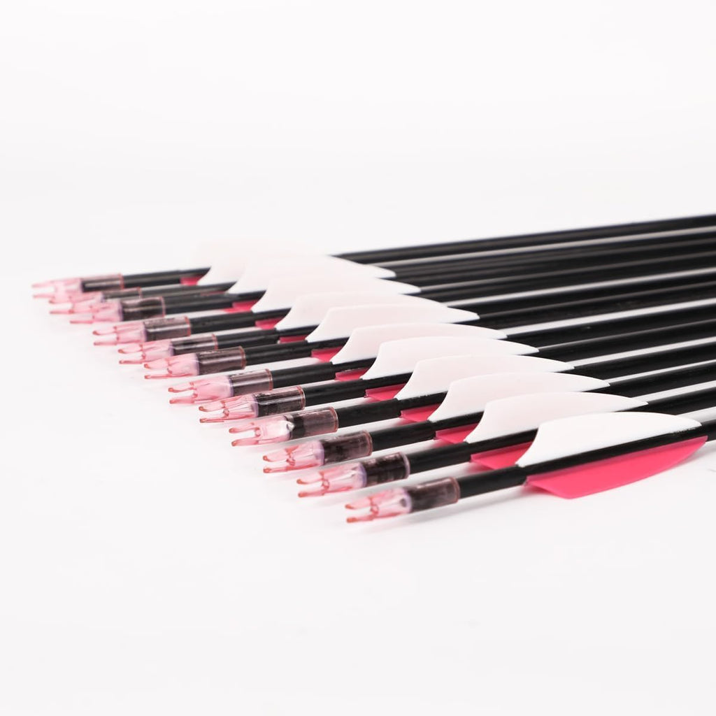 LWANO 28" Fiberglass Arrows - Archery Practice Target Arrows with Blunt Tips Durable Shaft for Youth Kids Children Beginners on Recurve&Long Bows(Pack of 12)