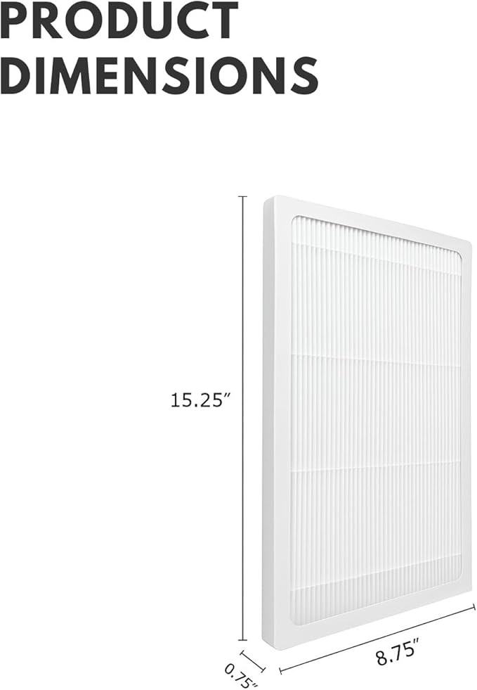 Nispira True HEPA Filter Compatible with 3M Filtrete Ultra Quiet Air Cleaning Purifiers Model FAP02 FAP01-RMS and FAP02-RMS. Compared to Part FAPF02 FAPF024, 2 Packs