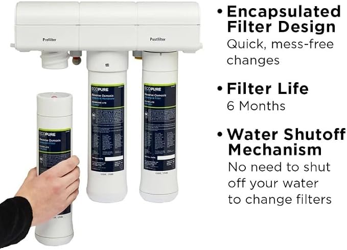 EcoPure ECOP30 Premium Reverse Osmosis System – Under Sink Drinking Water - Image 9
