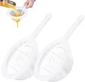 2 Piece Fine Nylon Mesh Strainer Kitchen Food Yogurt Mesh Sieve Plastic Mesh Colander with Handle Mini Brine Shrimp Separation Net for Filtering Juice Milk Soy Coffee Honey Wine Yogurt (120/200 Mesh)