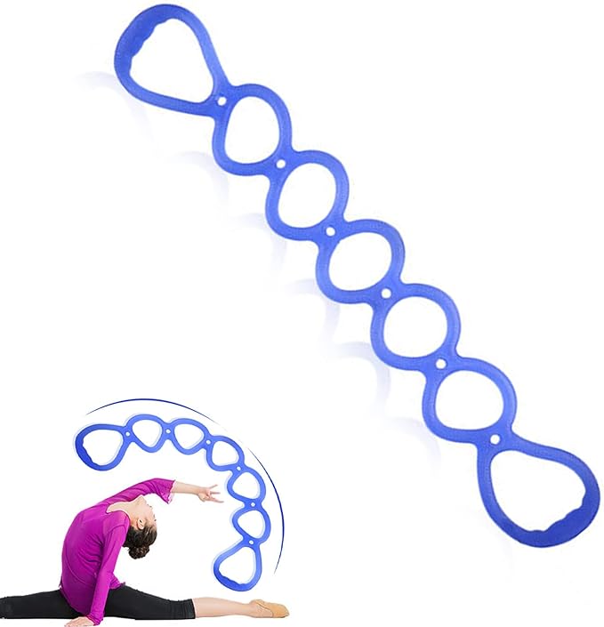7 Ring Stretch Resistance Exercise Band, BetterJonny Workout Bands Yoga Stretching，Foot, Leg and Arm Exerciser for Home or Fitness Center Workout Walking Exercise-FlexoryFit