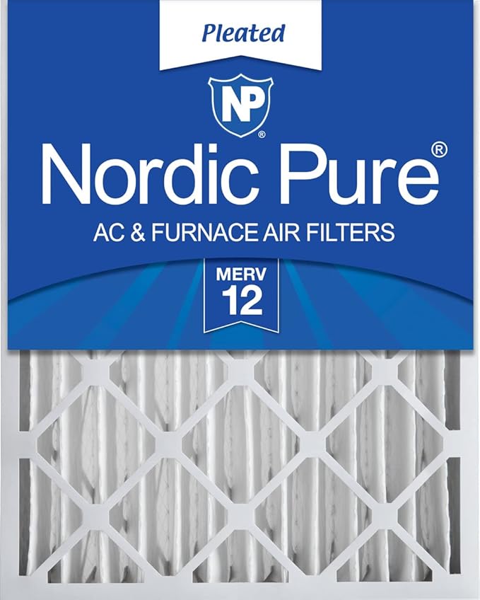 Nordic Pure 16x25x4 Pleated MERV 12 Air Filter 1 Pack by NordicPure