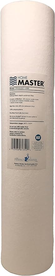 Home Master CFDGD2501-20BB Replacement Whole House Sediment Filter, 4-layers 25 by HomeMaster