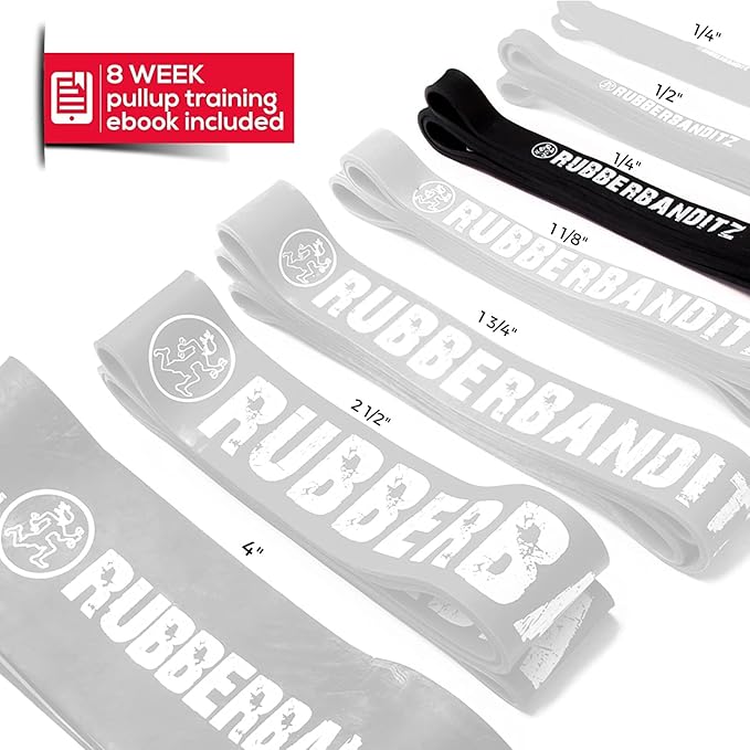 Rubberbanditz Pull Up Assist Resistance Bands Heavy Duty Loop Exercise Workout Bands for Powerlifting, Mobility, and Stretching-FlexoryFit