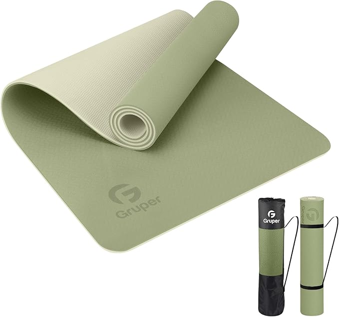 Yoga Mat Non Slip, Eco Friendly Fitness Exercise Mat with Carrying Strap,Pro Yoga Mats for Women,Workout Mats for Home, Pilates and Floor Exercises-FlexoryFit