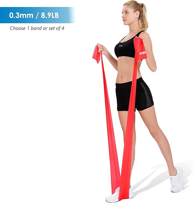 Exercise Bands for Physical Therapy | Resistance Band for Fitness, Yoga, Pilates | Long Resistance Bands for Working Out | Elastic Band for Exercise | Stretch Band-FlexoryFit