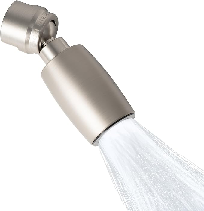 High Sierra Showerheads® - CLASSIC™ Solid Metal 1.25 GPM Award Winning, Ultra Low Flow Shower Head, Patented Nozzle Never Clogs - Brushed Nickel Finish