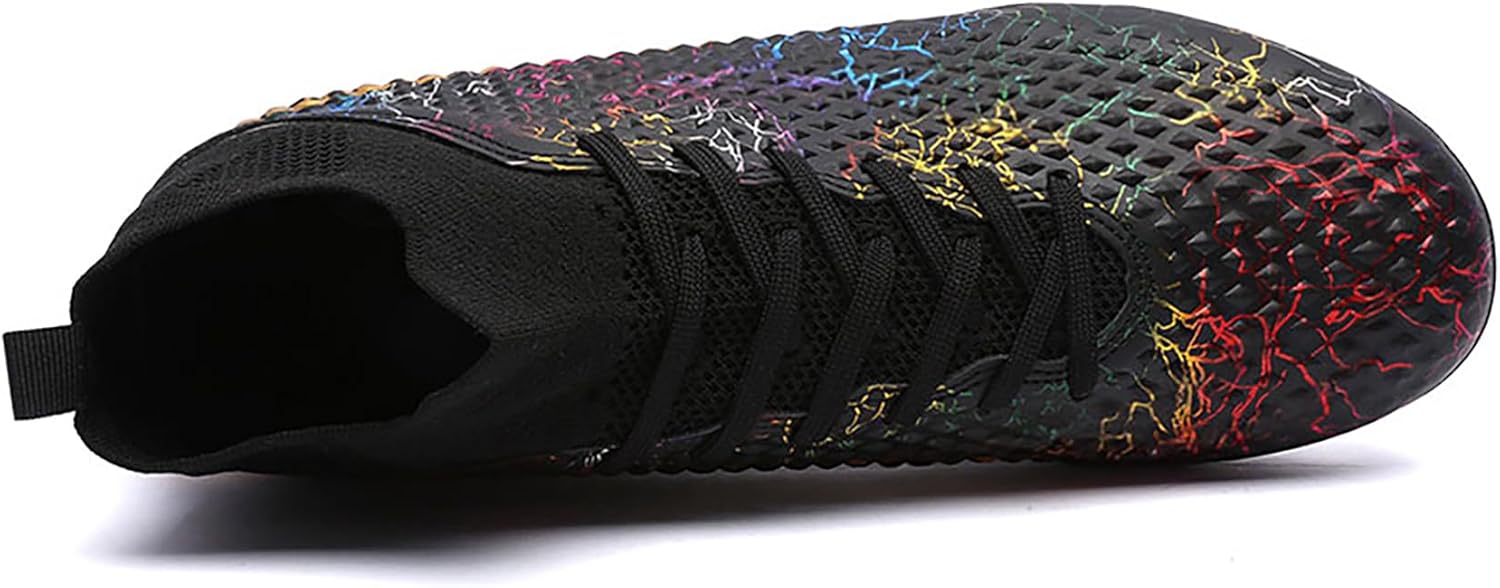 Men's Soccer Shoes High-Top Soccer Cleats Outdoor Breathable Athletic Professional Spikes Youth Boys Football Shoes Unisex