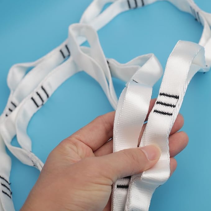 10PCS Nylon Daisy Chain Straps 23 KN for Aerial Yoga Hammock Swing Adjustable Aerial Silk Extender Hanging Rope for Aerial Yoga Belts 3.6FT 5.9FT Long-FlexoryFit