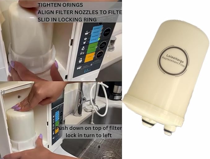High Grade Water Filter Replacement, Removal of Chlorine for the Leveluk Kangen 8-2Pcs（Replacing HG-N and K-8 Filters）